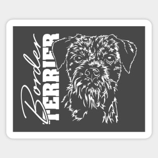 Funny Border Terrier dog lover dog portrait Sticker